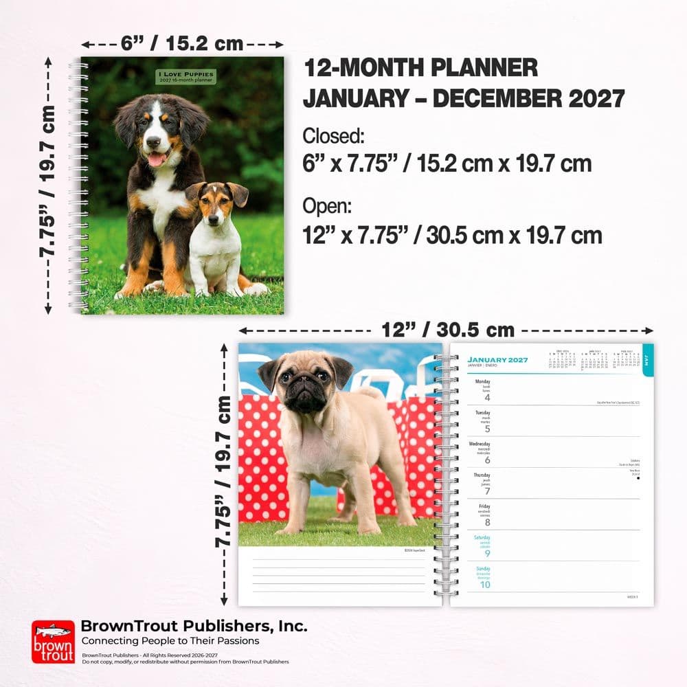 I Love Puppies 2027 Engagement Planner Sixth Alternate Image