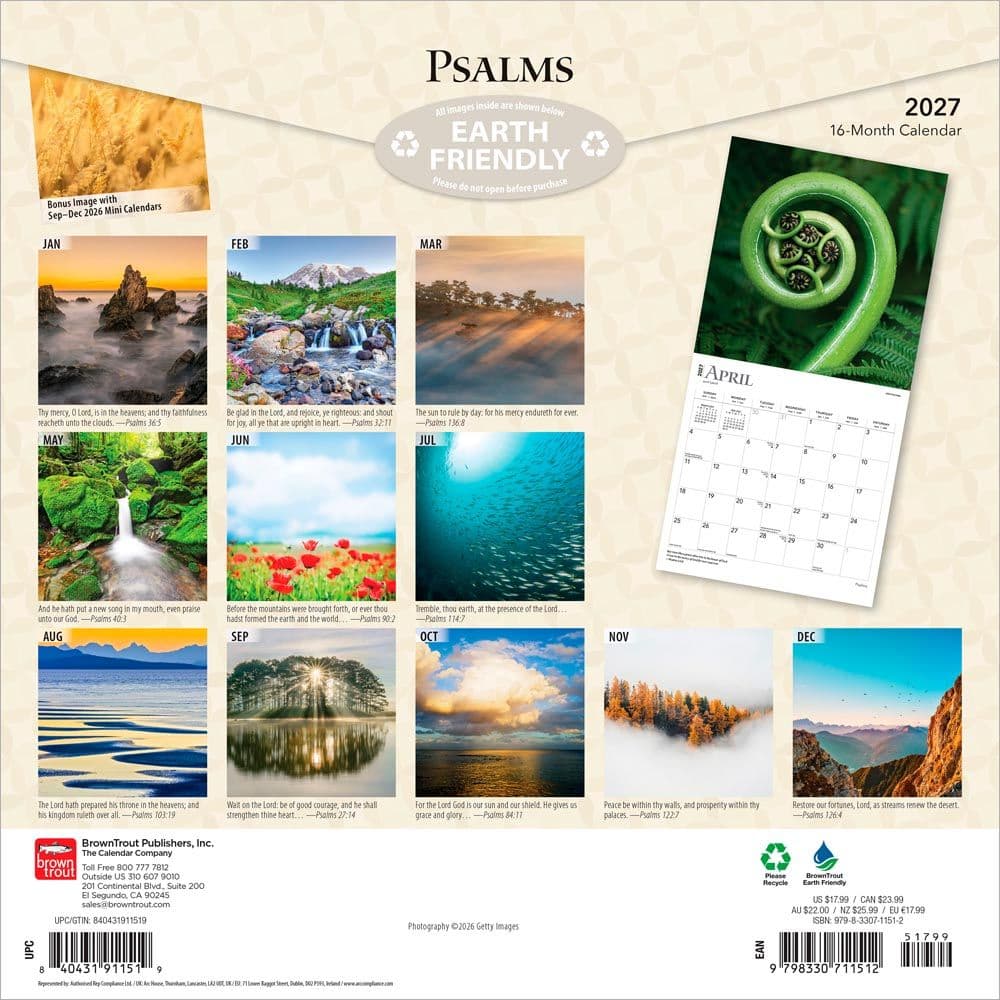 Psalms 2027 Wall Calendar First Alternate Image