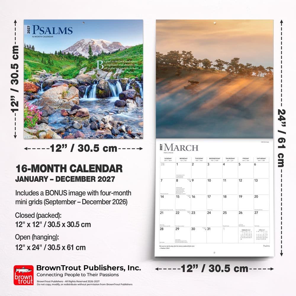 Psalms 2027 Wall Calendar Sixth Alternate Image