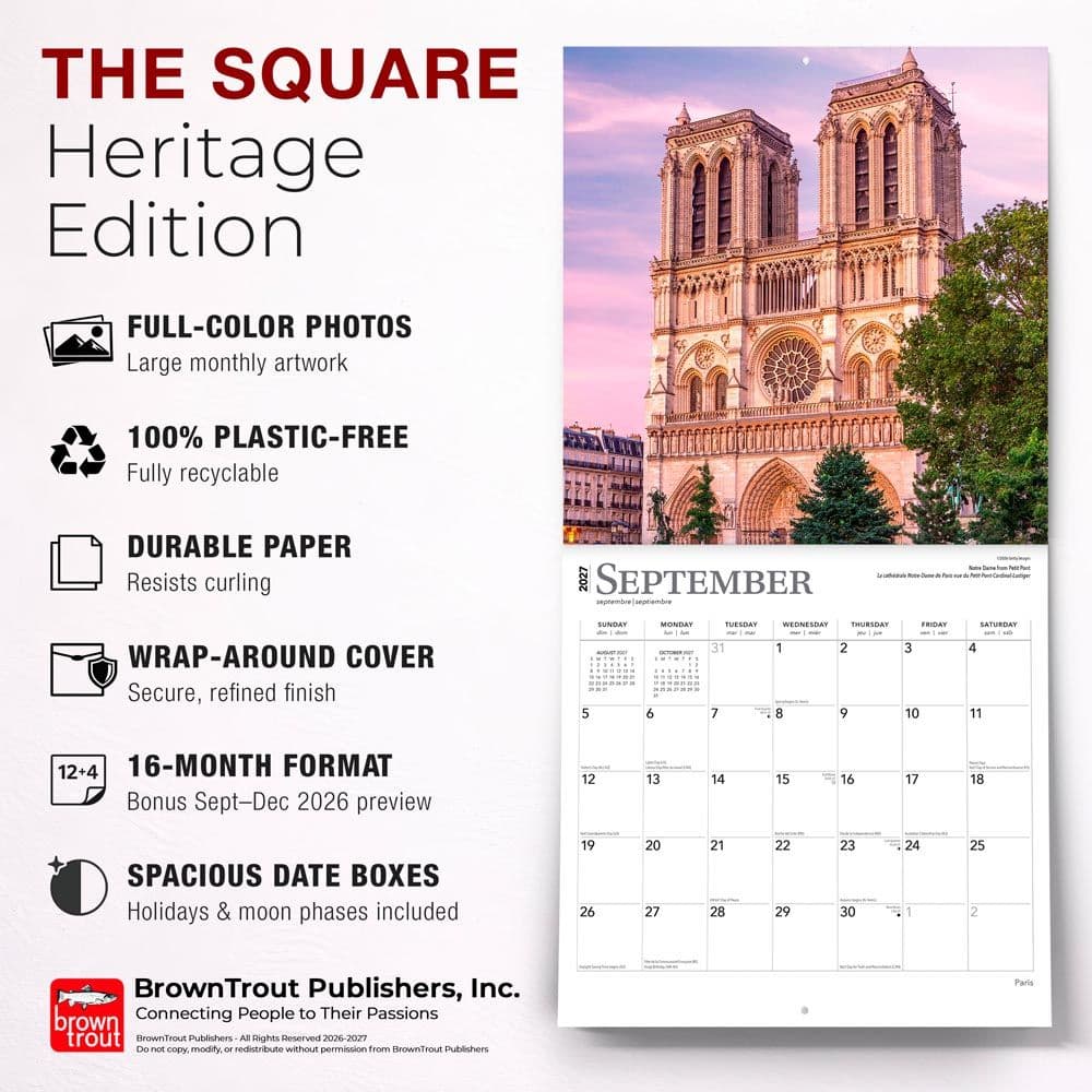 Paris 2027 Wall Calendar Fifth Alternate Image