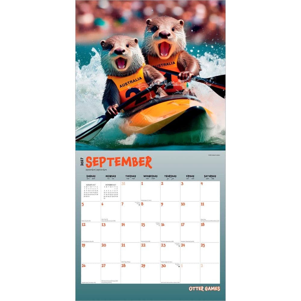Otter Olympics 2027 Wall Calendar Third Alternate Image