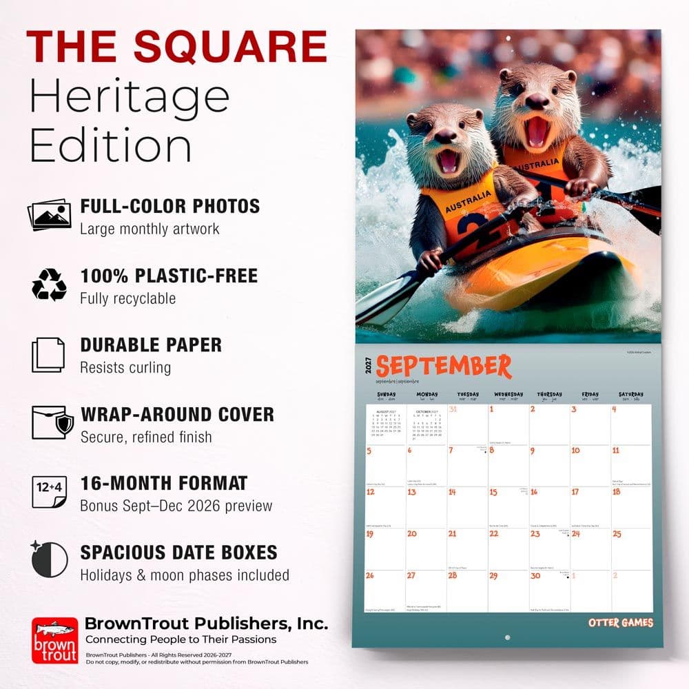 Otter Olympics 2027 Wall Calendar Fifth Alternate Image
