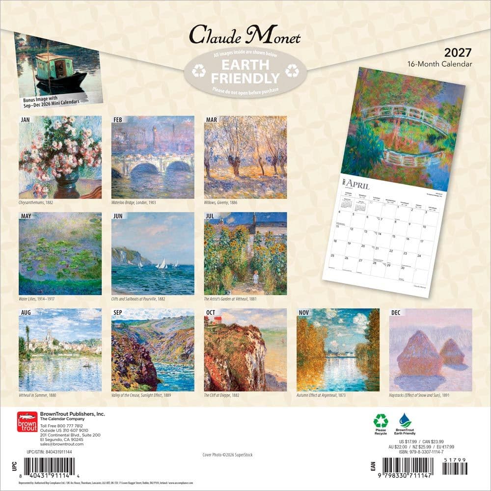 Monet 2027 Wall Calendar First Alternate Image