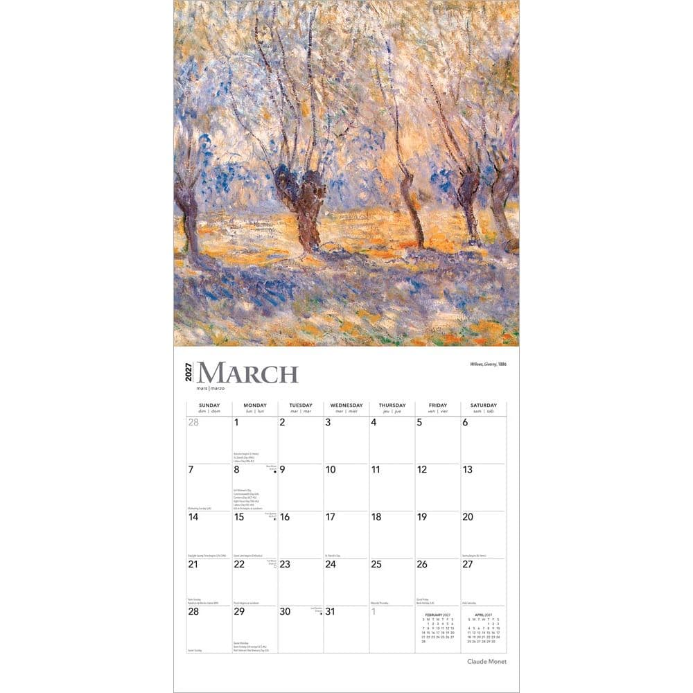 Monet 2027 Wall Calendar Second Alternate Image
