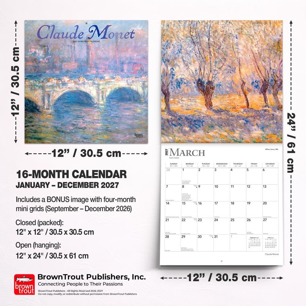 Monet 2027 Wall Calendar Sixth Alternate Image