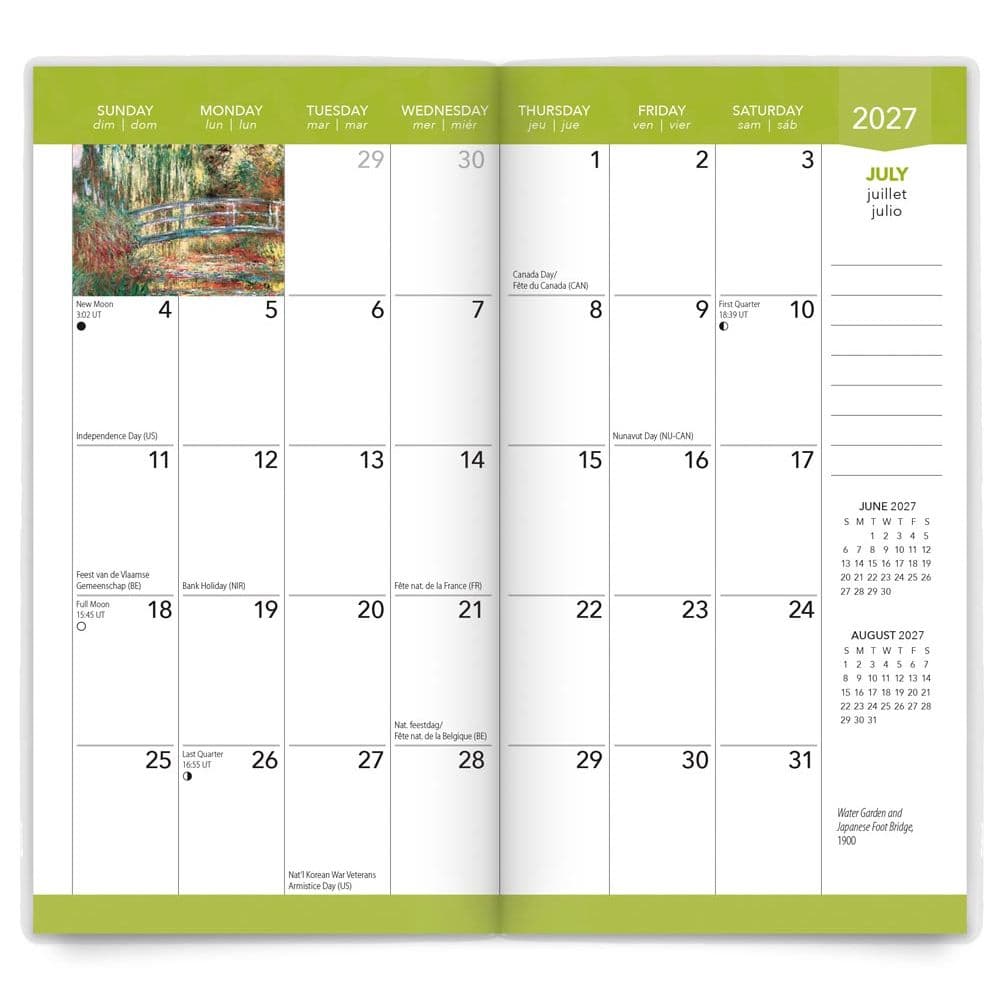 Monet 2027 2 Year Pocket Planner Third Alternate Image