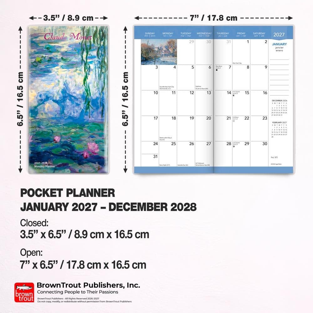 Monet 2027 2 Year Pocket Planner Sixth Alternate Image