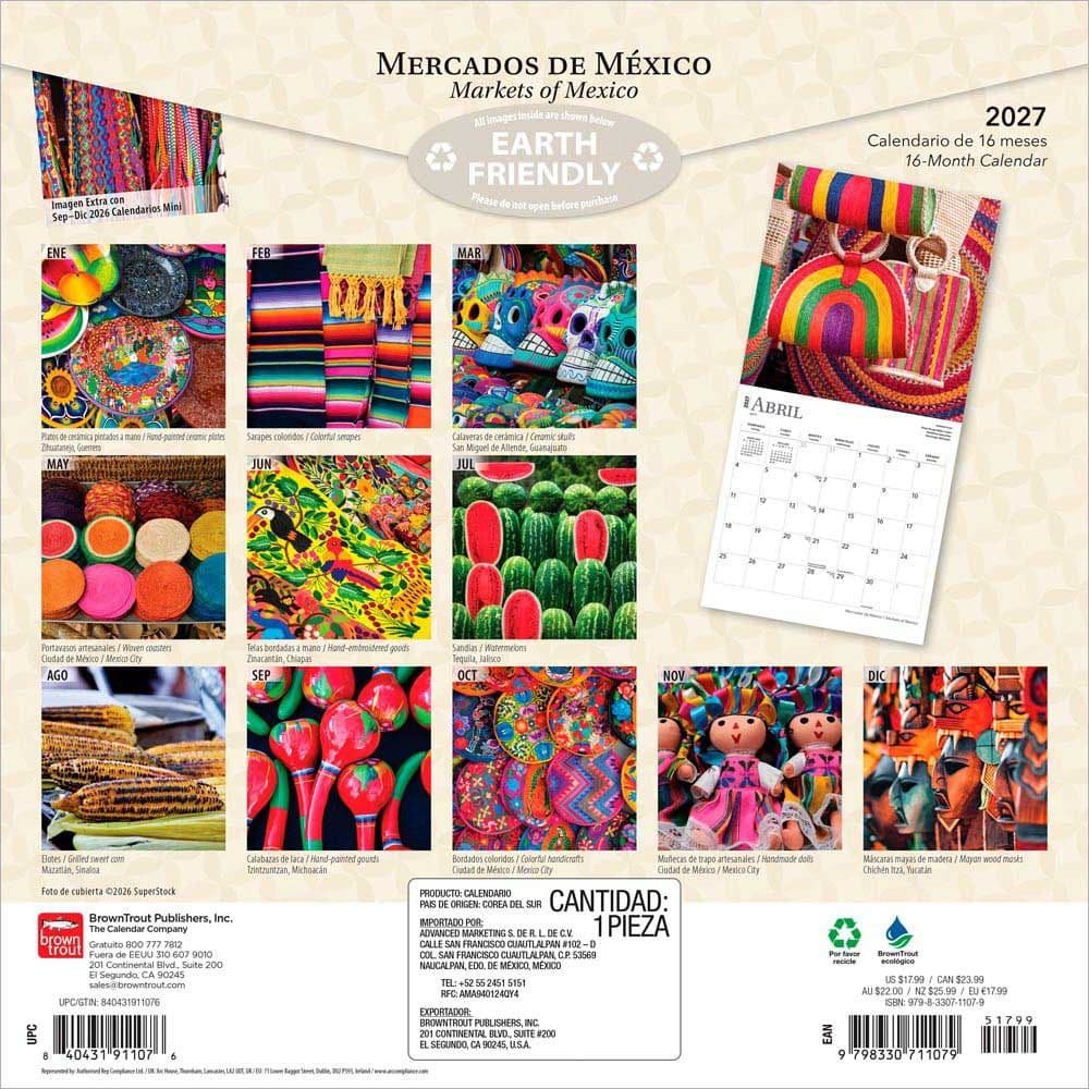 Mercados de Mexico Spanish 2027 Wall Calendar First Alternate Image