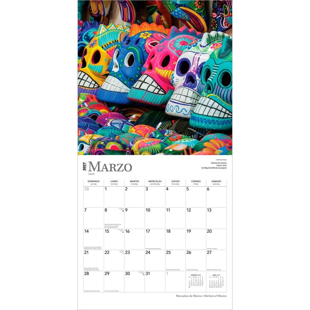 Mercados de Mexico Spanish 2027 Wall Calendar Second Alternate Image