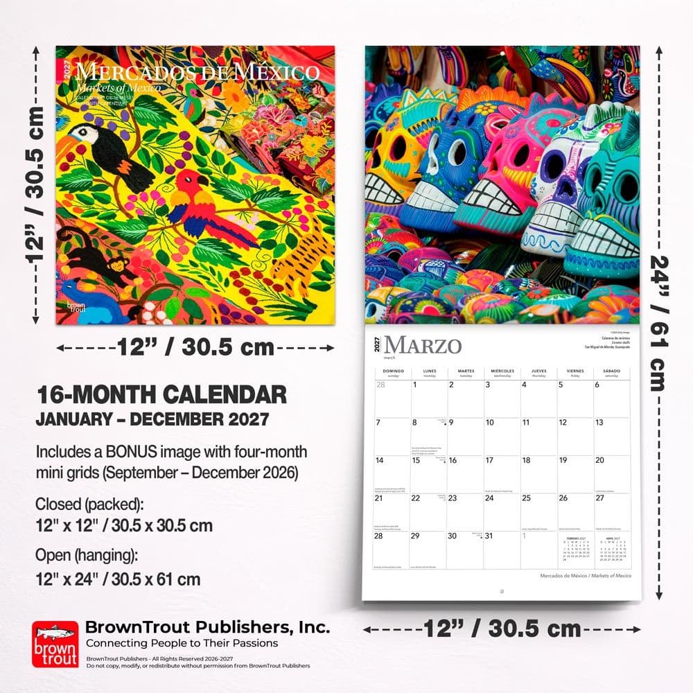 Mercados de Mexico Spanish 2027 Wall Calendar Sixth Alternate Image