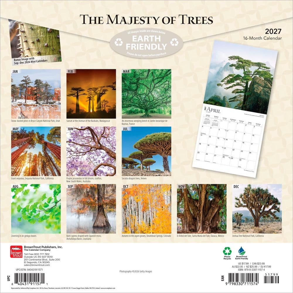 Majesty of Trees 2027 Wall Calendar First Alternate Image