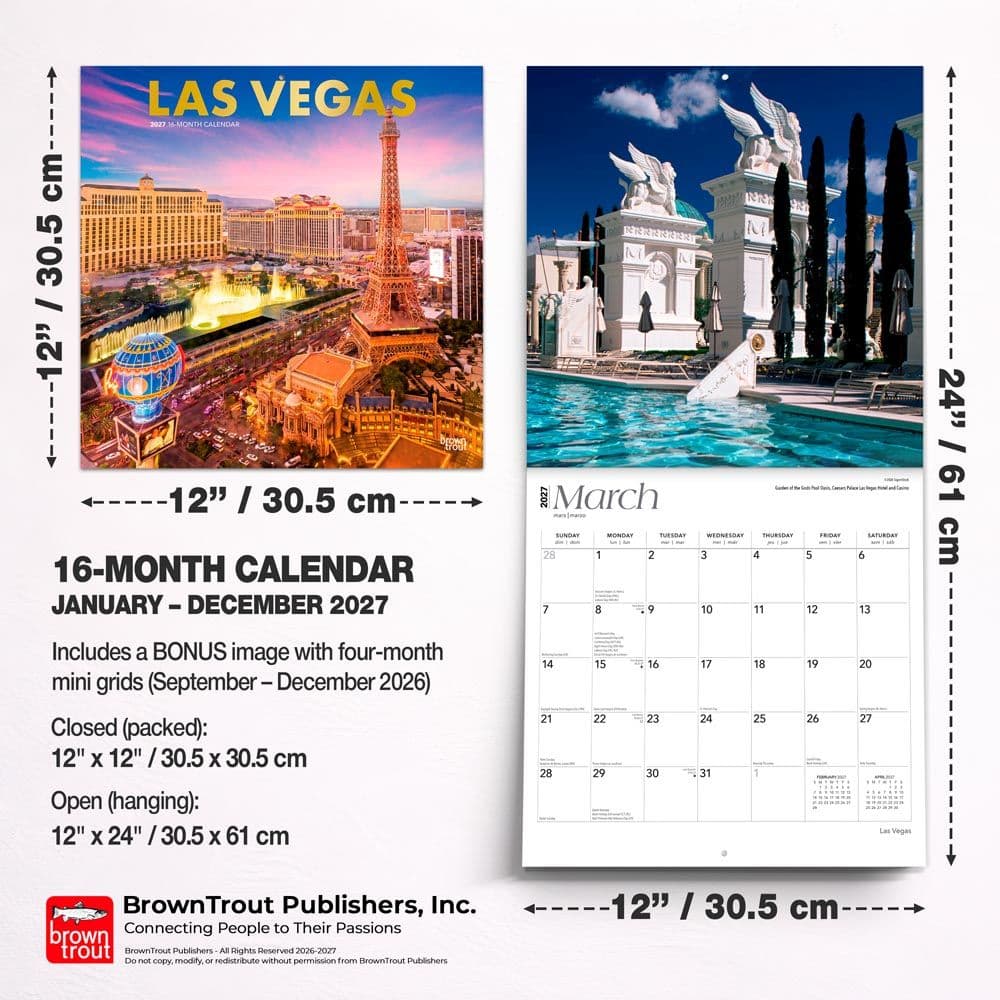 Las Vegas 2027 Wall Calendar
