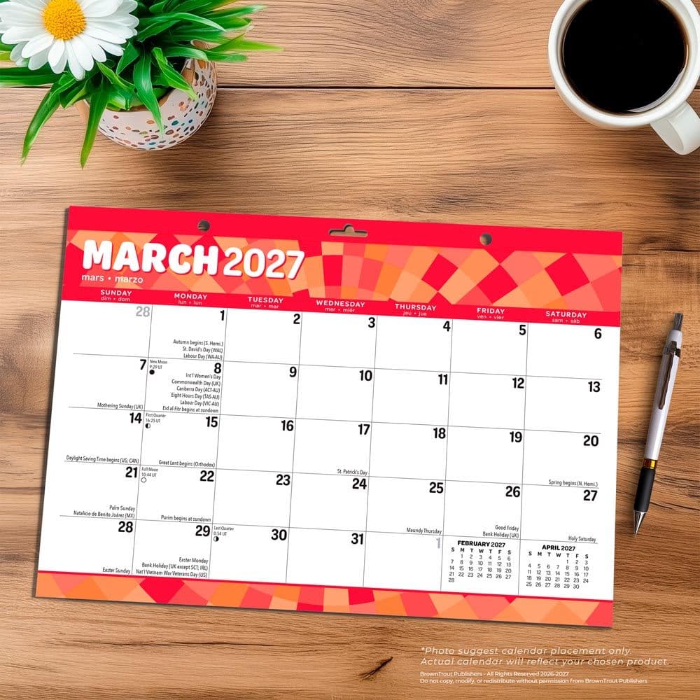 Large Print 2027 Desk Pad Third Alternate Image