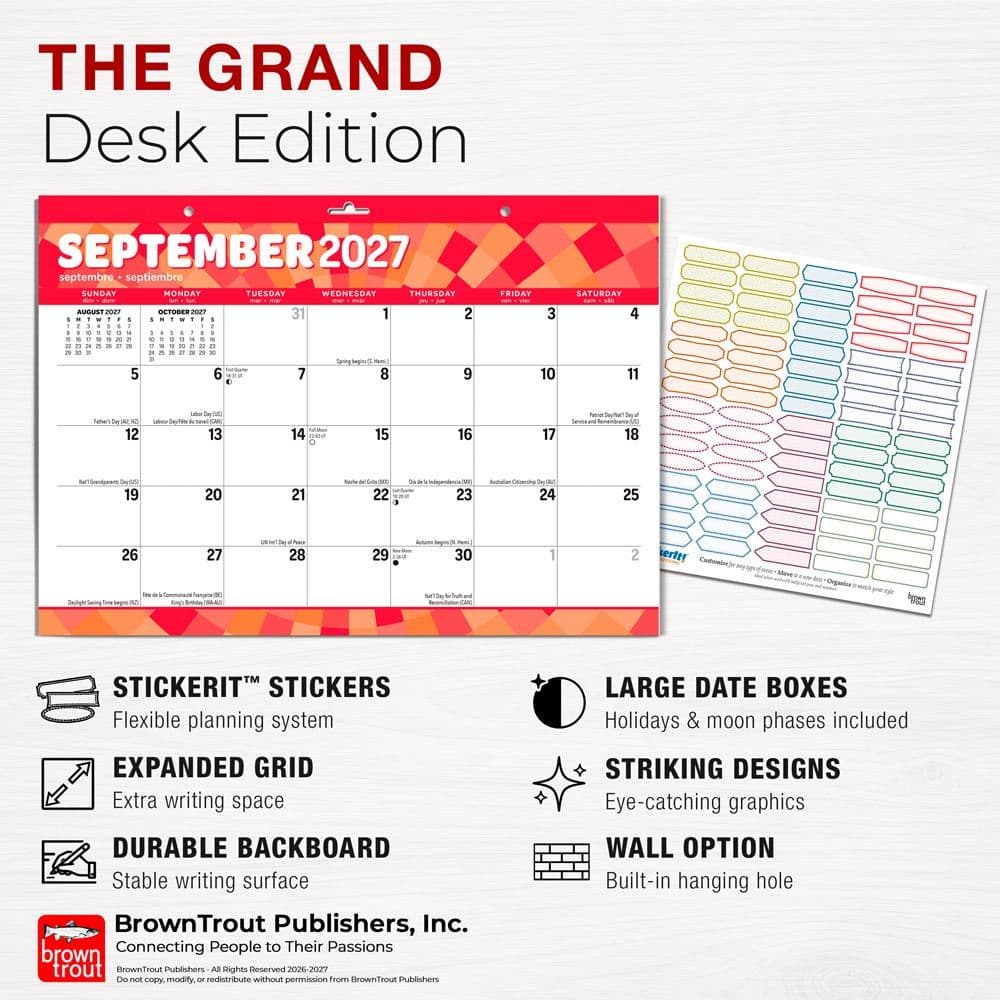 Large Print 2027 Desk Pad Fourth Alternate Image