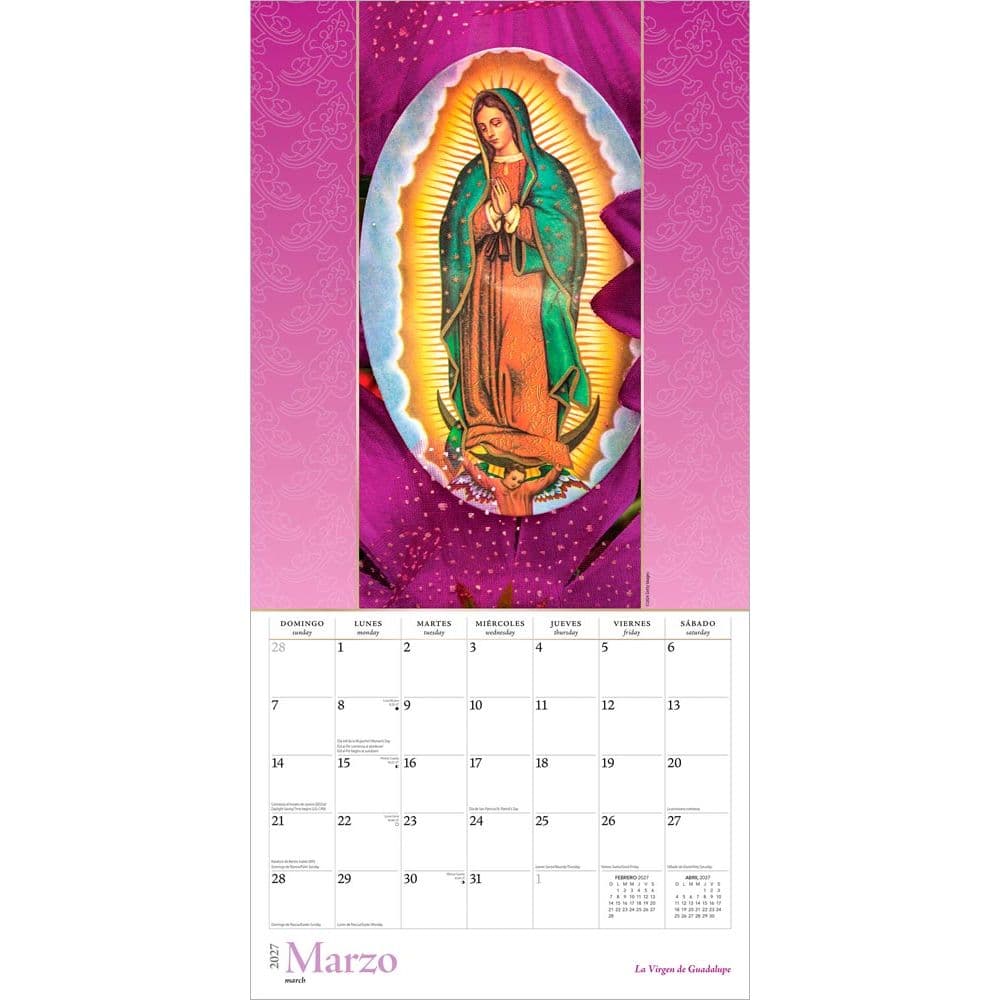 Virgen de Guadalupe 2027 Wall Calendar Second Alternate Image