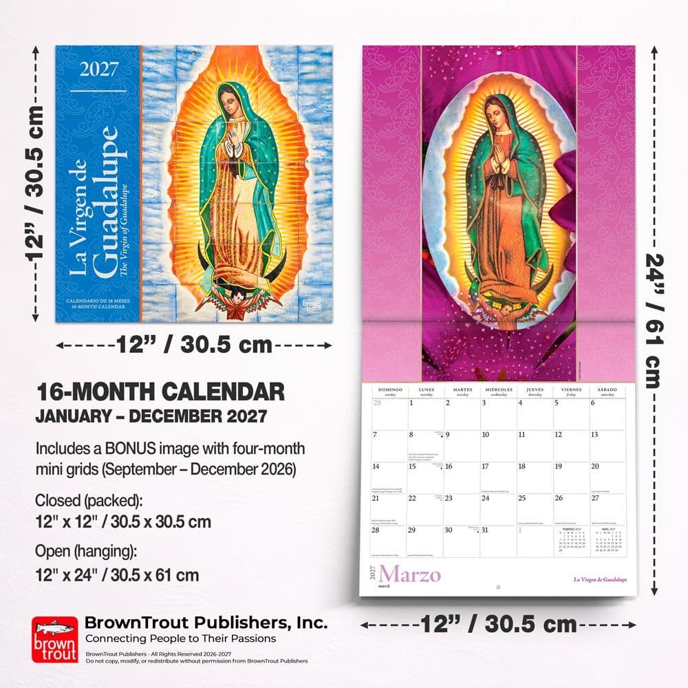 Virgen de Guadalupe 2027 Wall Calendar Sixth Alternate Image