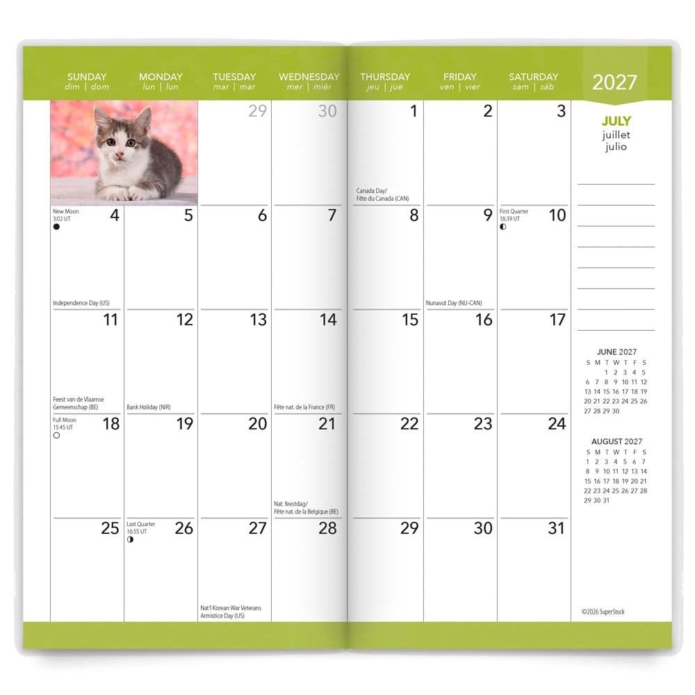 Kitten Cuddles 2027 2 Year Pocket Planner Third Alternate Image