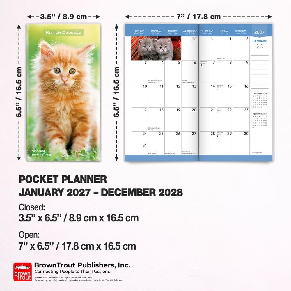 Kitten Cuddles 2027 2 Year Pocket Planner Sixth Alternate Image