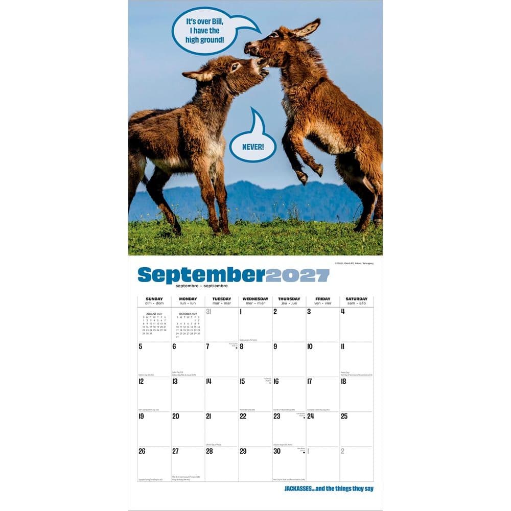 Jackasses 2027 Wall Calendar Third Alternate Image