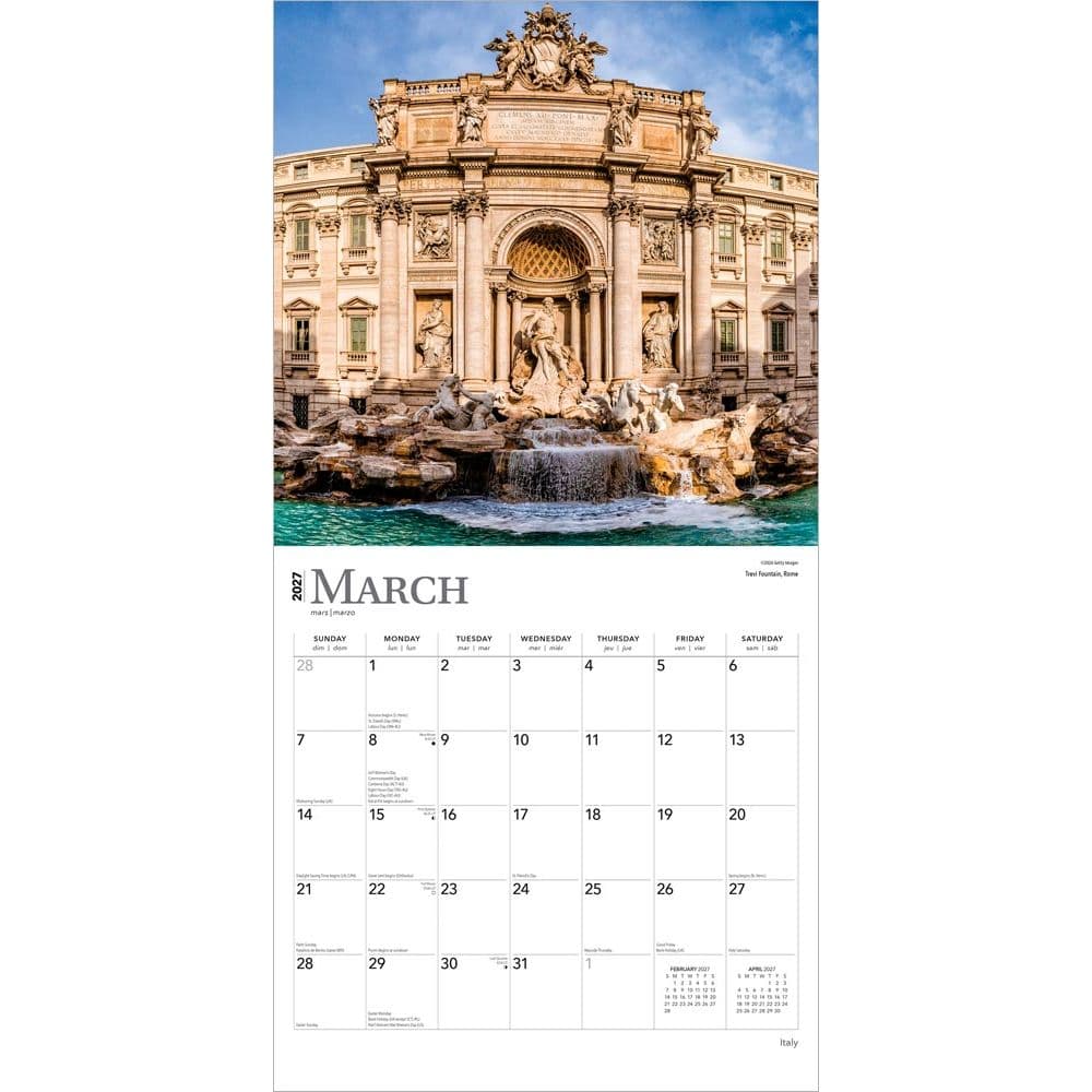 Italy 2027 Wall Calendar Second Alternate Image