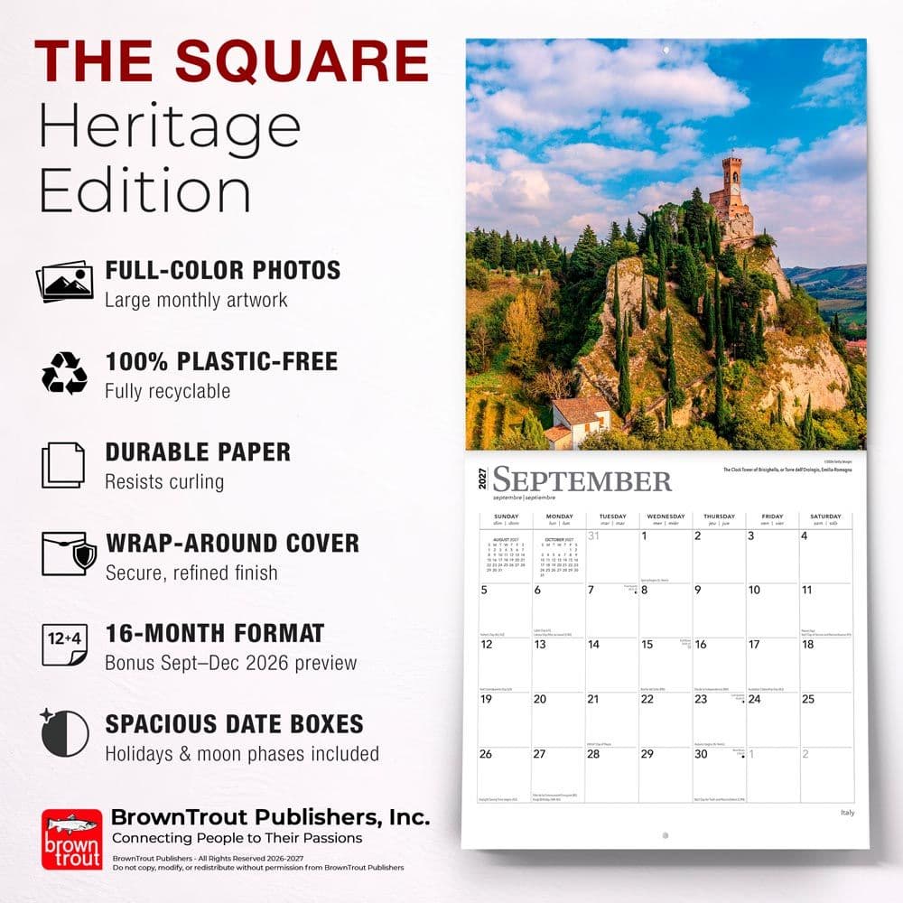 Italy 2027 Wall Calendar Fifth Alternate Image