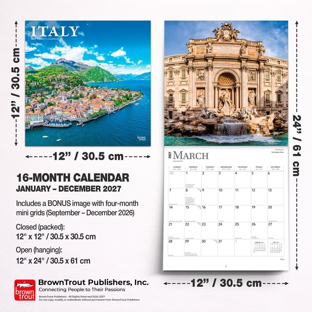 Italy 2027 Wall Calendar Sixth Alternate Image