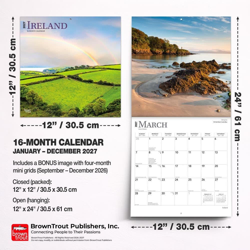 Ireland 2027 Wall Calendar Sixth Alternate Image