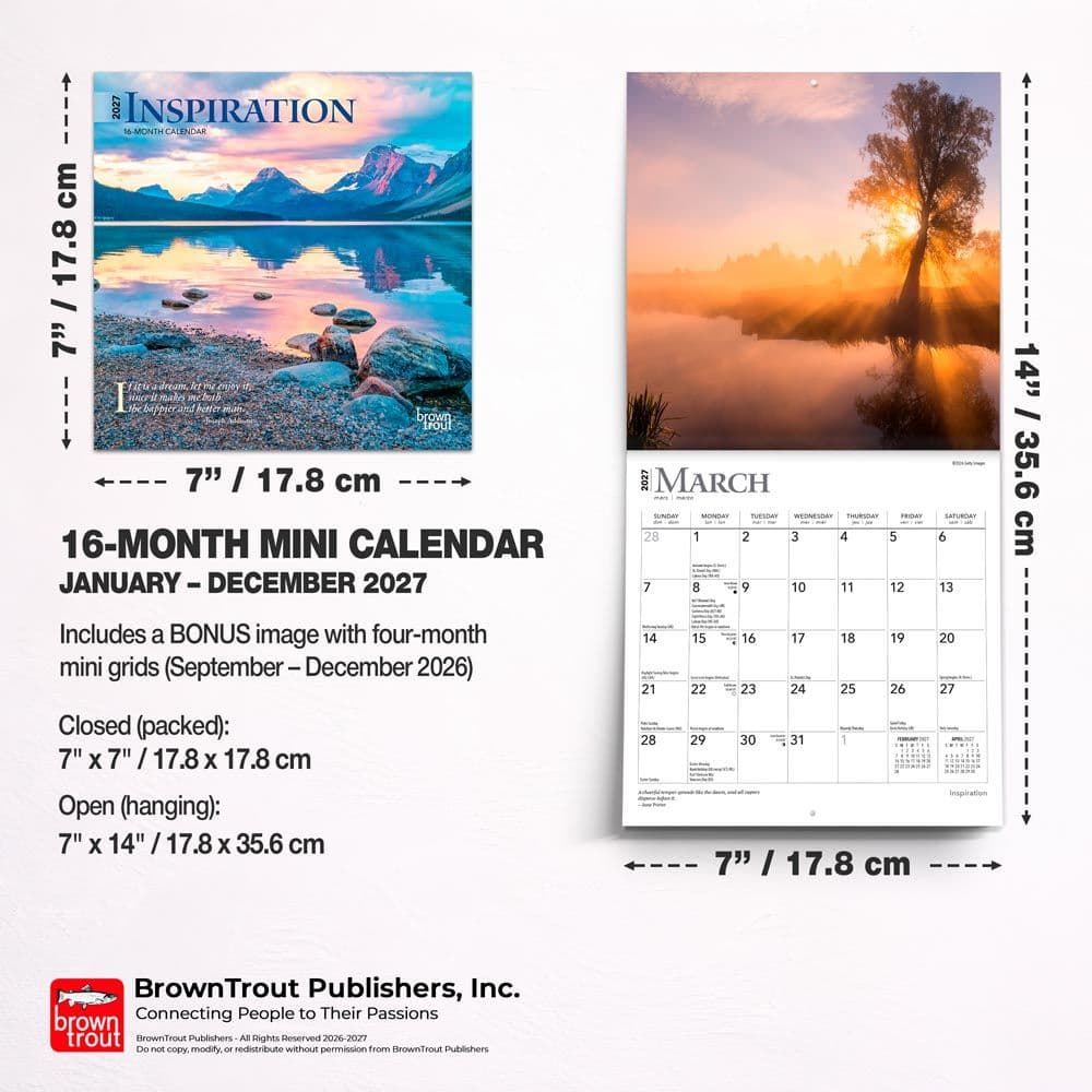 Inspiration  2027 Mini Wall Calendar Sixth Alternate Image