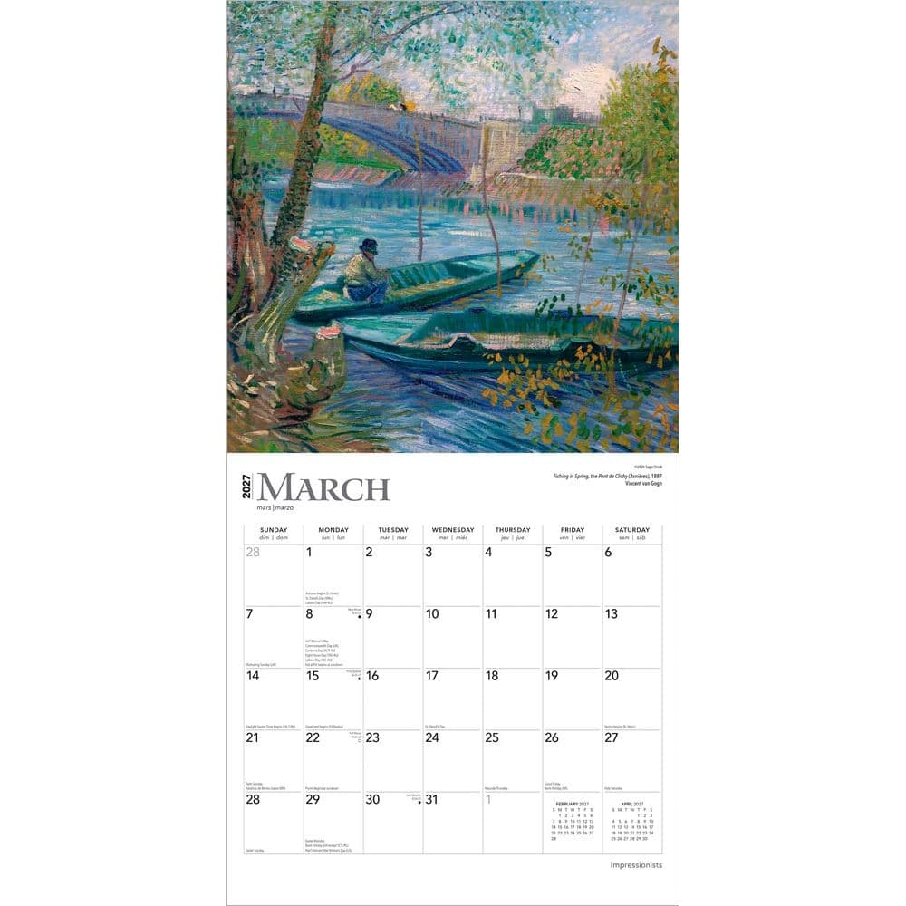Impressionists 2027 Wall Calendar Second Alternate Image