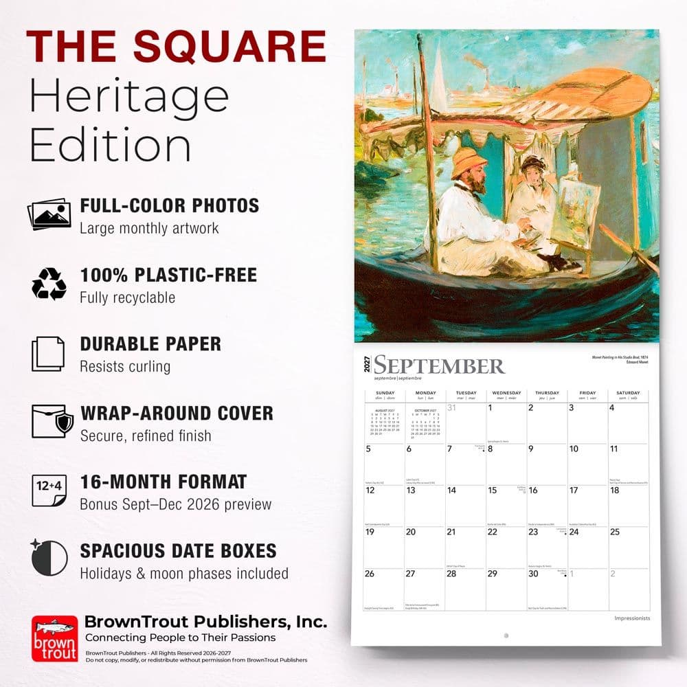 Impressionists 2027 Wall Calendar Fifth Alternate Image