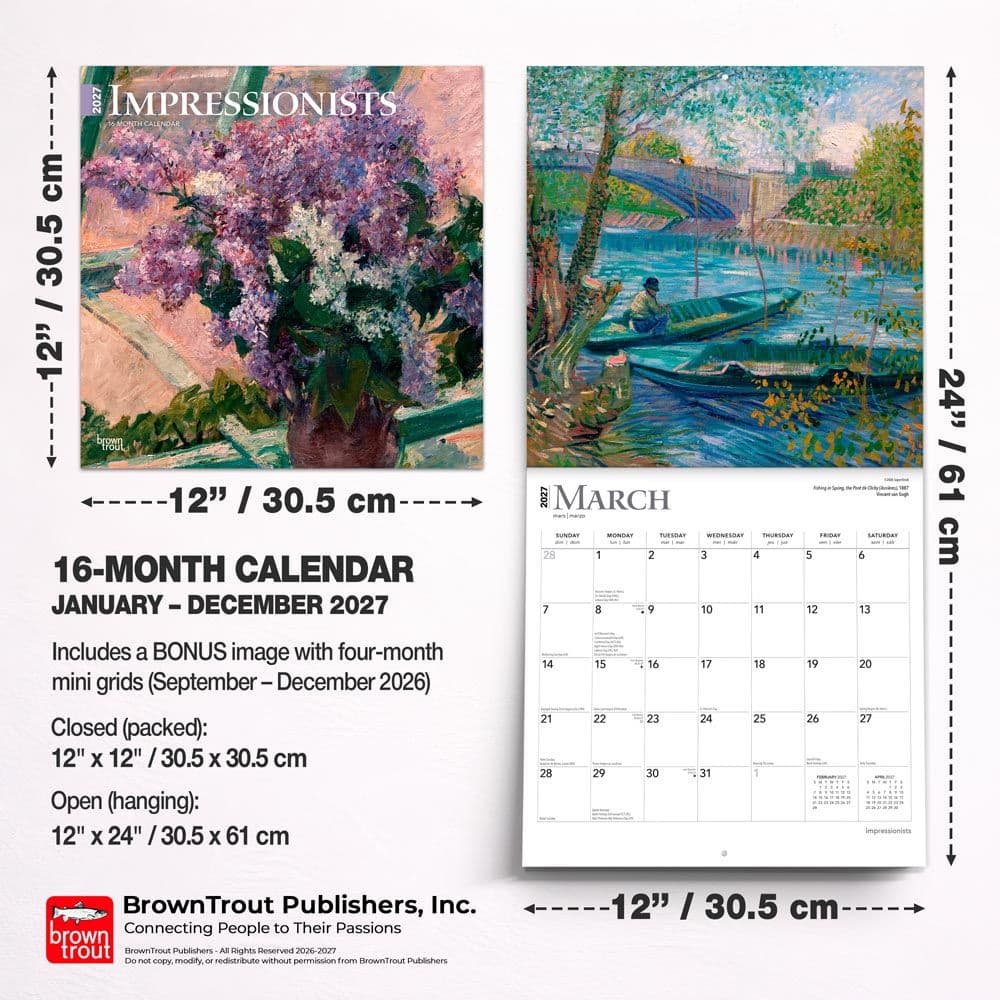 Impressionists 2027 Wall Calendar Sixth Alternate Image