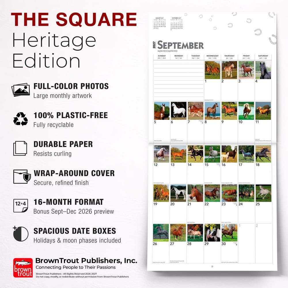 Horses 365 Days 2027 Wall Calendar Fifth Alternate Image