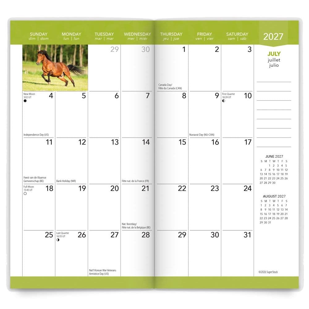 Horses Lovers 2027 2 Year Pocket Planner Third Alternate Image