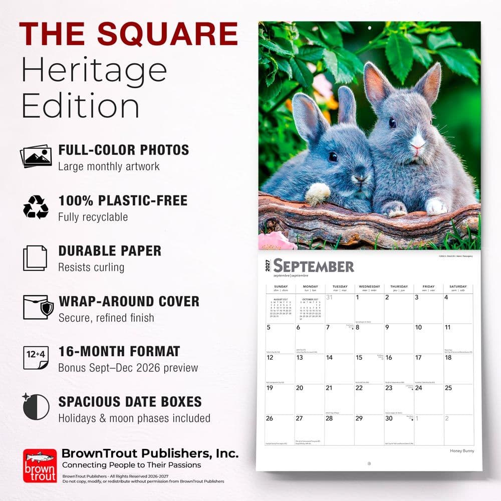 Honey Bunny 2027 Wall Calendar Fifth Alternate Image