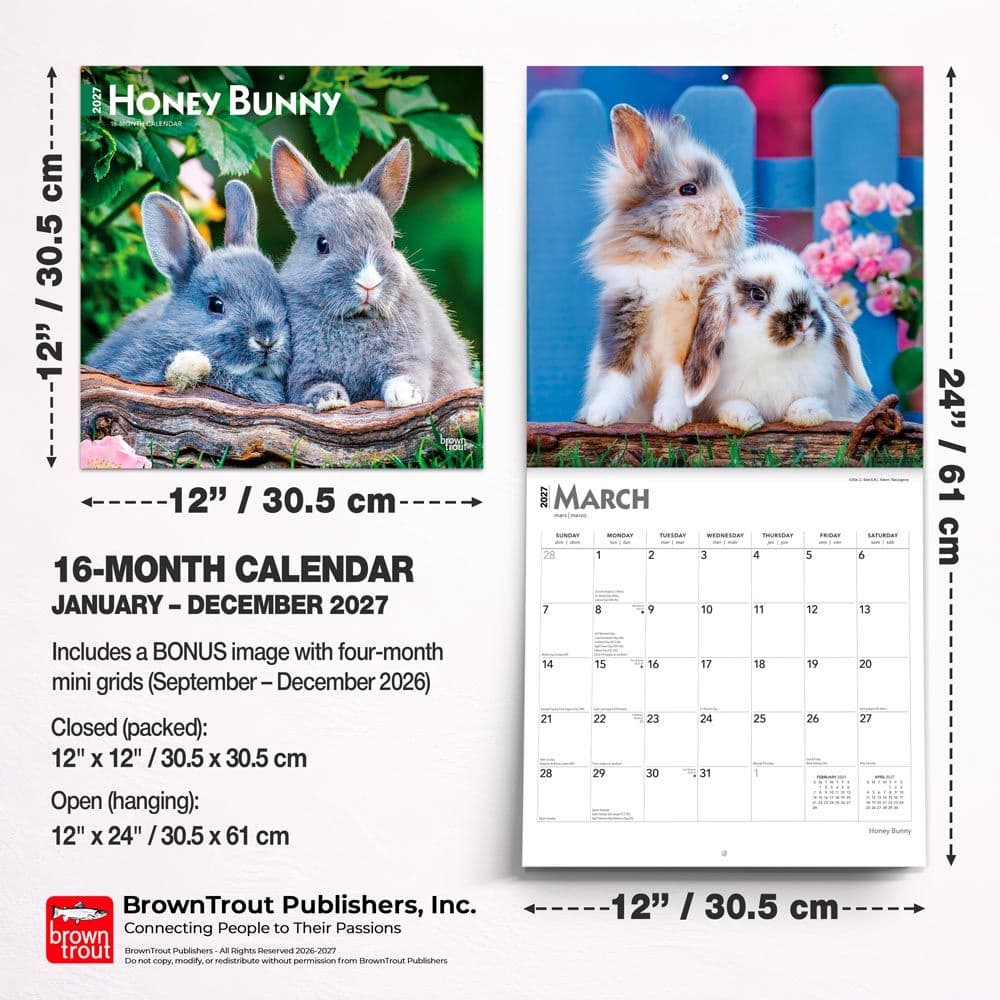 Honey Bunny 2027 Wall Calendar Sixth Alternate Image