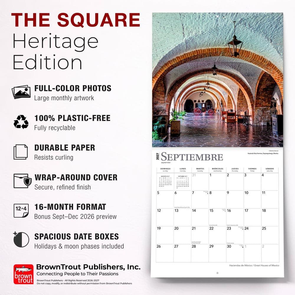 Haciendas de Mexico Spanish 2027 Wall Calendar Fifth Alternate Image