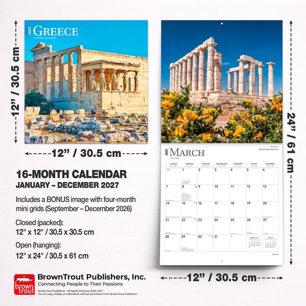 Greece 2027 Wall Calendar Sixth Alternate Image