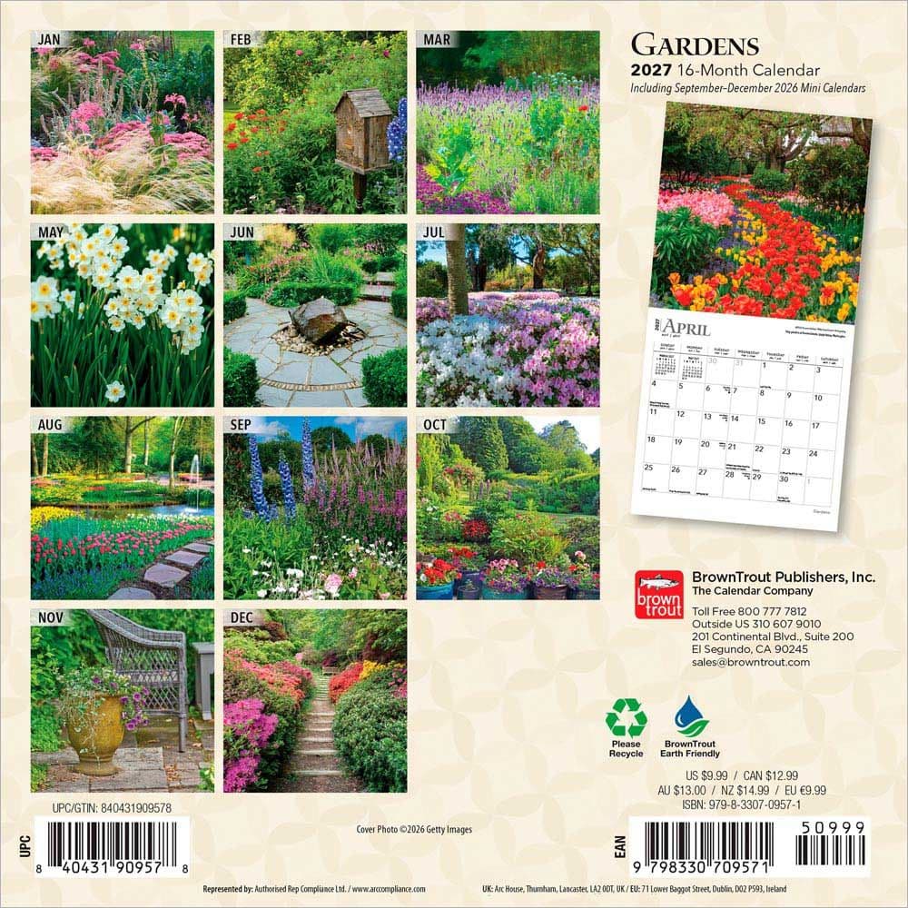 Gardens 2027 Mini Wall Calendar First Alternate Image