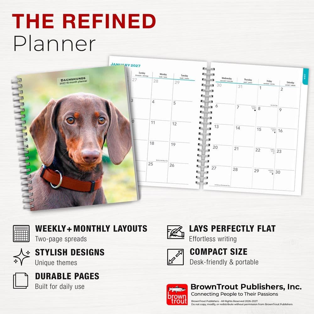 Dachshunds 2027 Engagement Planner Fifth Alternate Image
