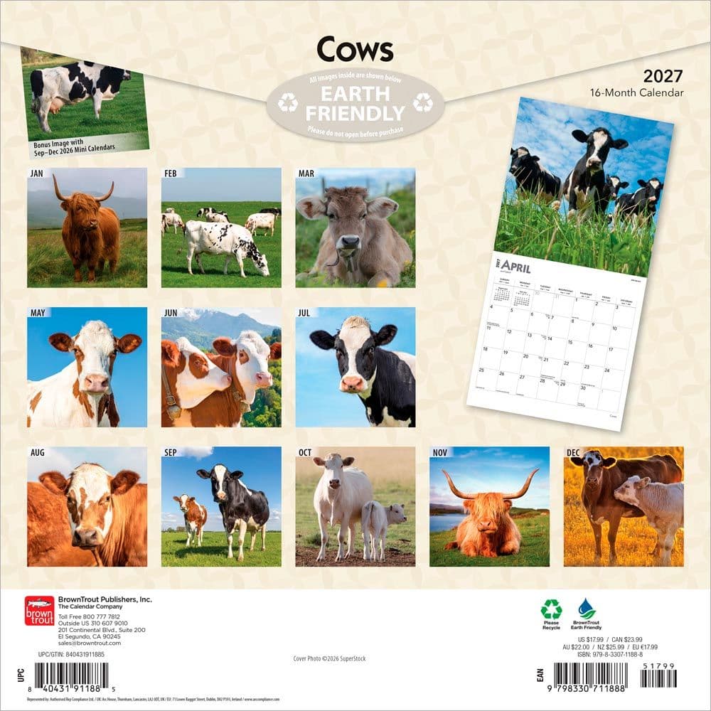 Cows 2027 Wall Calendar First Alternate Image
