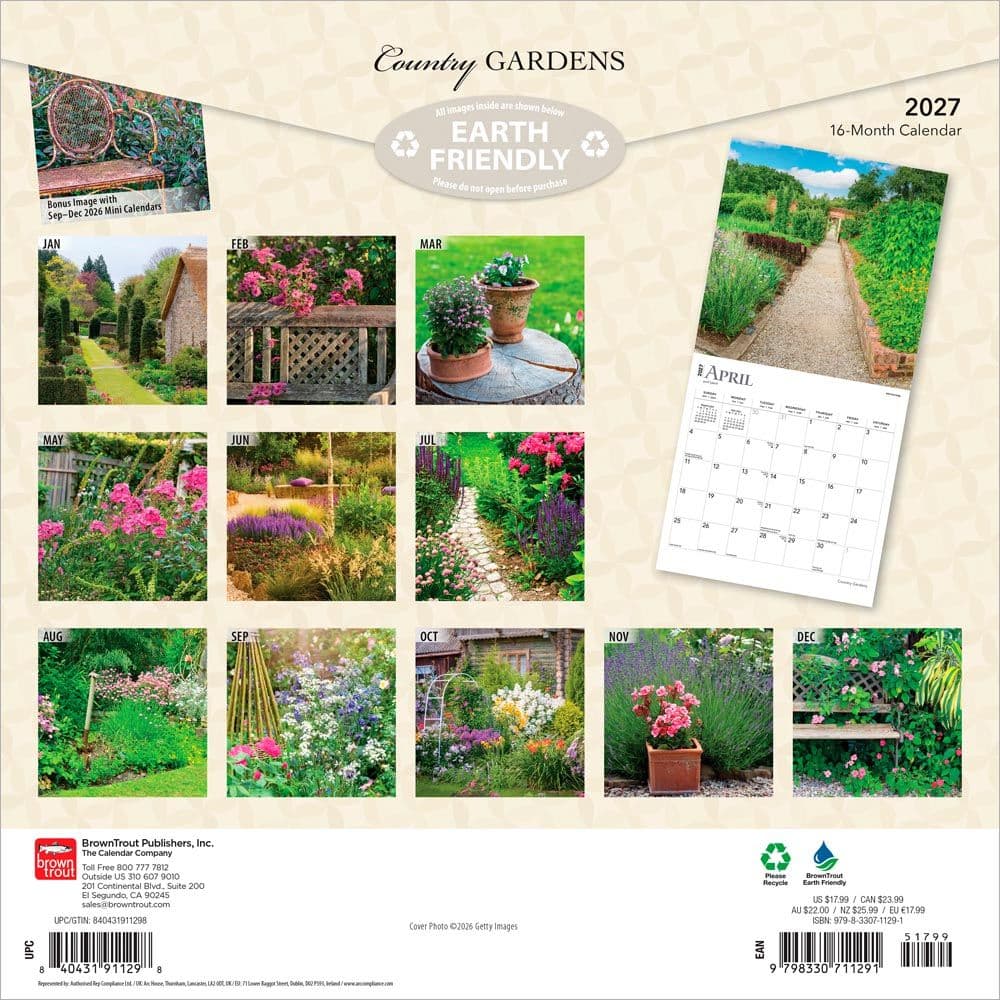 Country Gardens 2027 Wall Calendar First Alternate Image