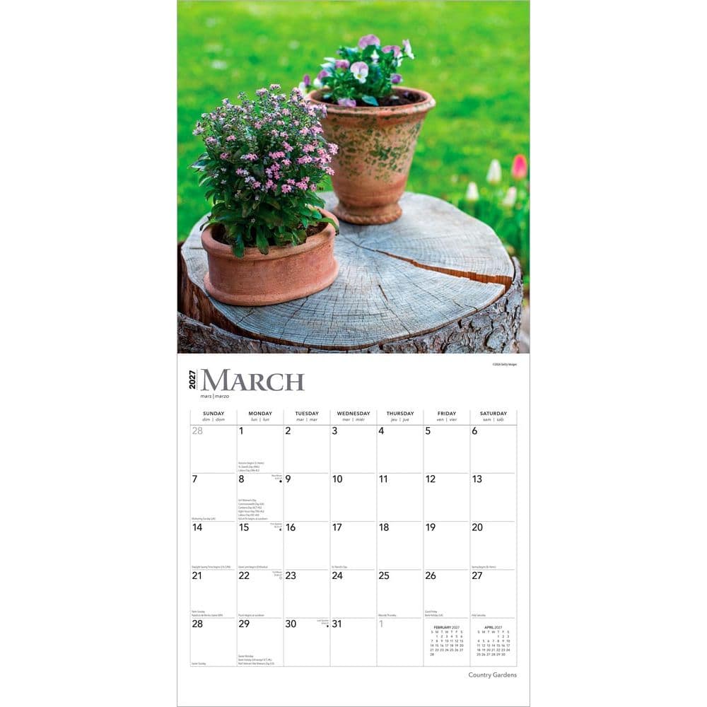 Country Gardens 2027 Wall Calendar Second Alternate Image