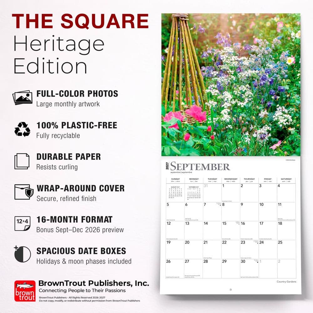 Country Gardens 2027 Wall Calendar Fifth Alternate Image