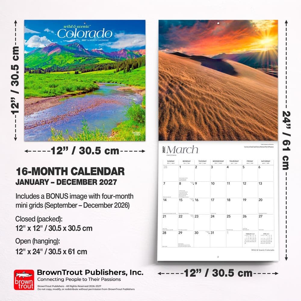 Colorado Wilderness 2027 Wall Calendar Sixth Alternate Image