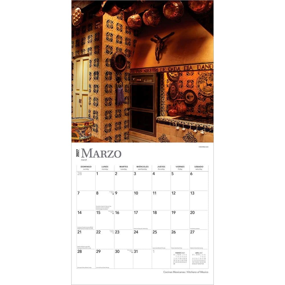 Cocinas Mexicanas Spanish 2027 Wall Calendar Second Alternate Image