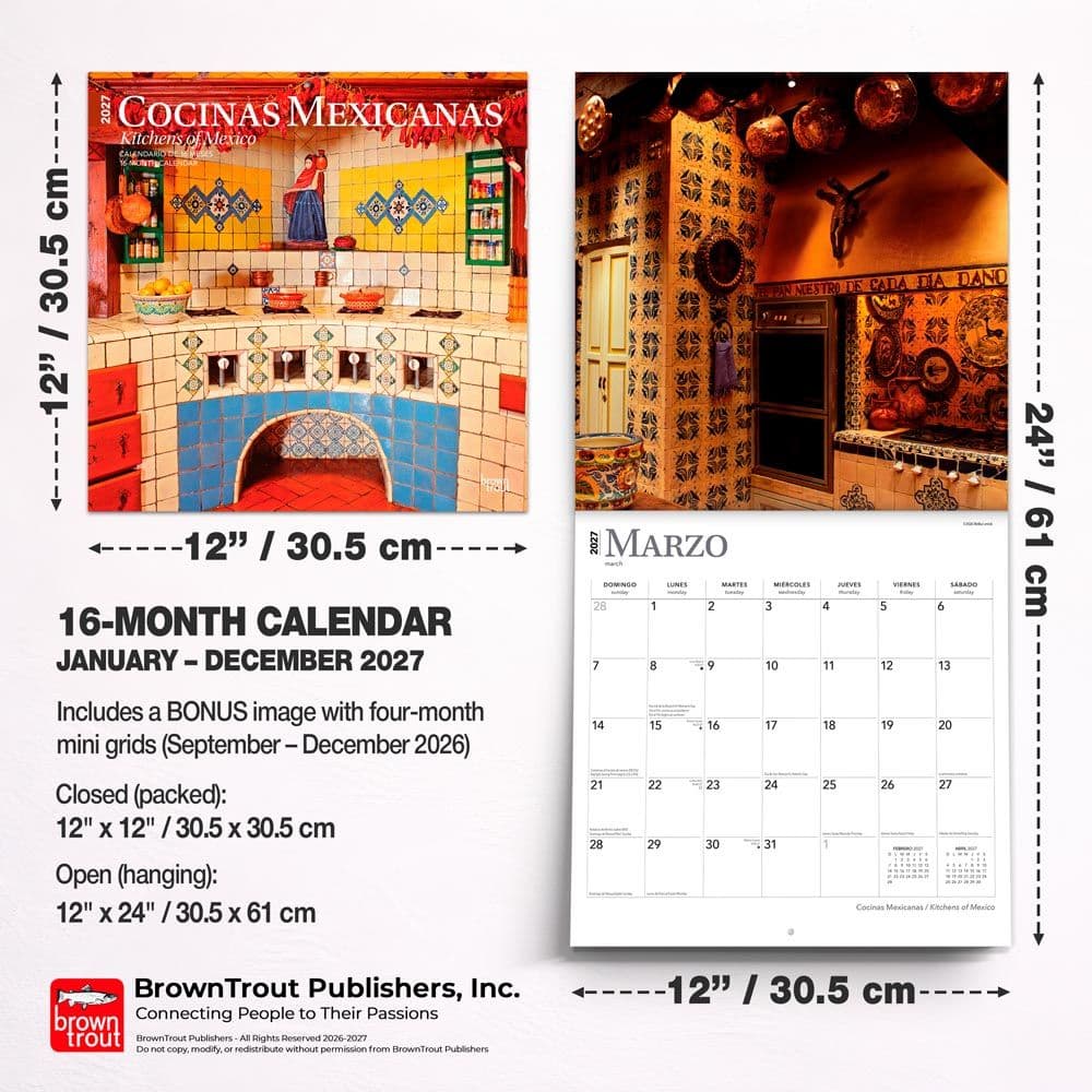 Cocinas Mexicanas Spanish 2027 Wall Calendar Sixth Alternate Image