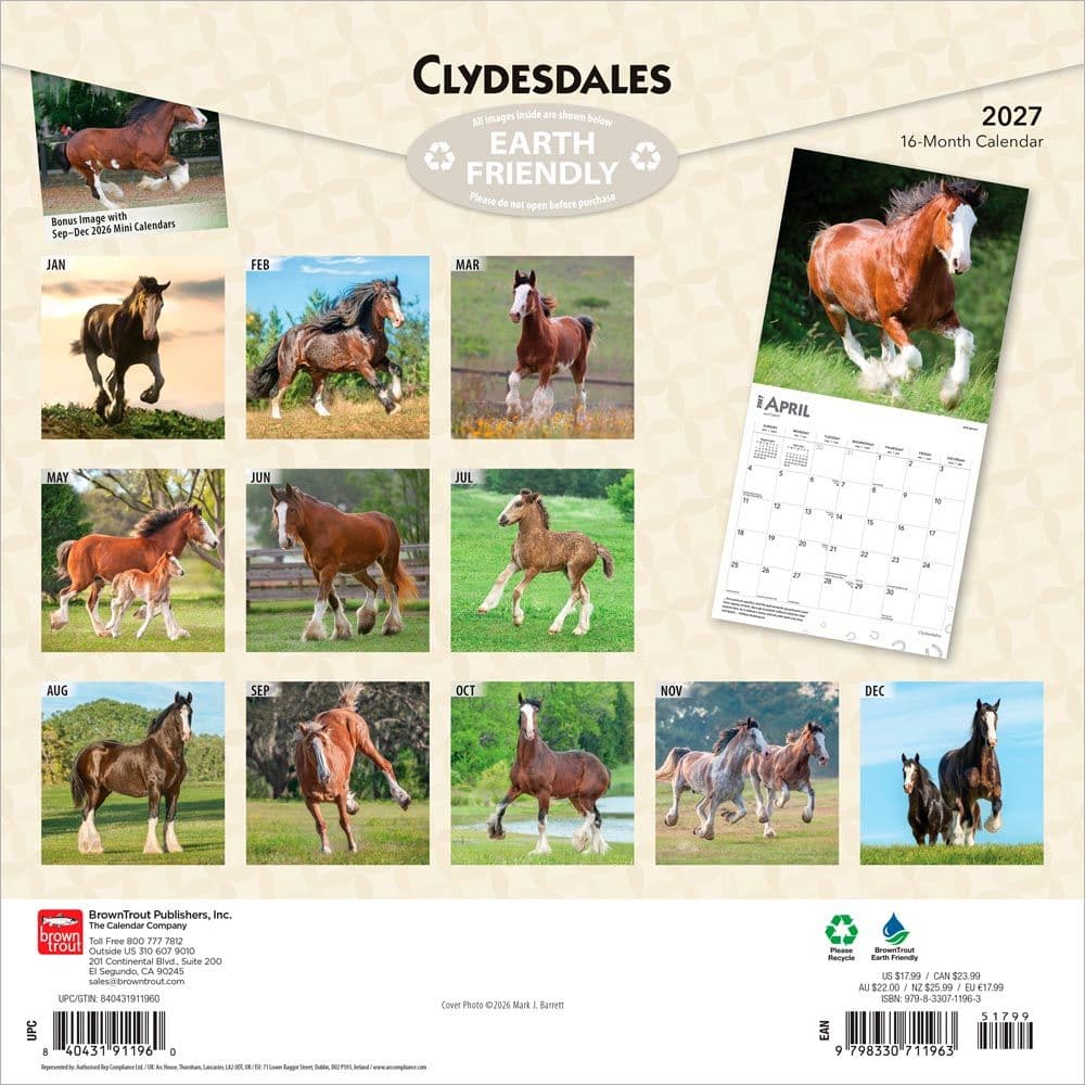 Clydesdales 2027 Wall Calendar First Alternate Image