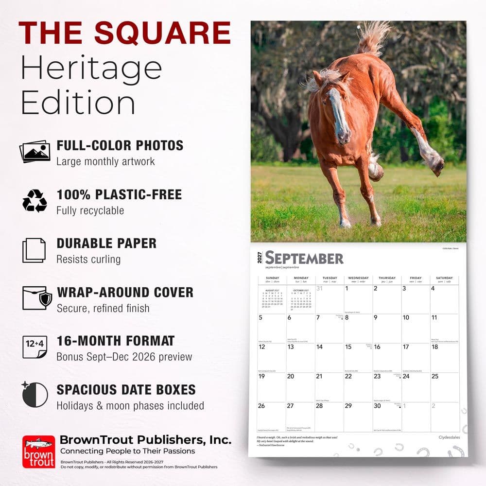 Clydesdales 2027 Wall Calendar Fifth Alternate Image