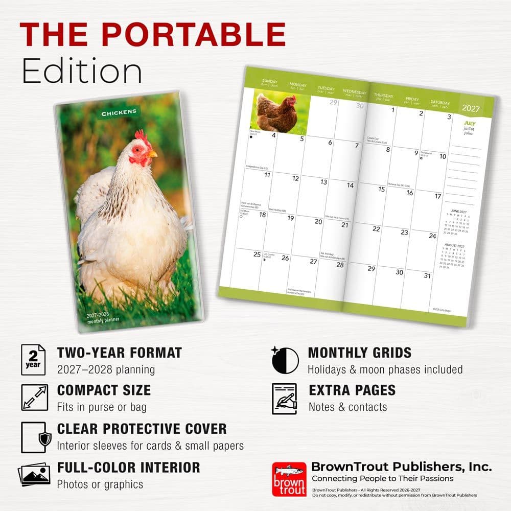 Chickens 2027 2 Year Pocket Planner Fifth Alternate Image
