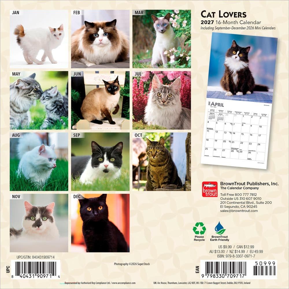 Cat Lovers 2027 Mini Wall Calendar First Alternate Image